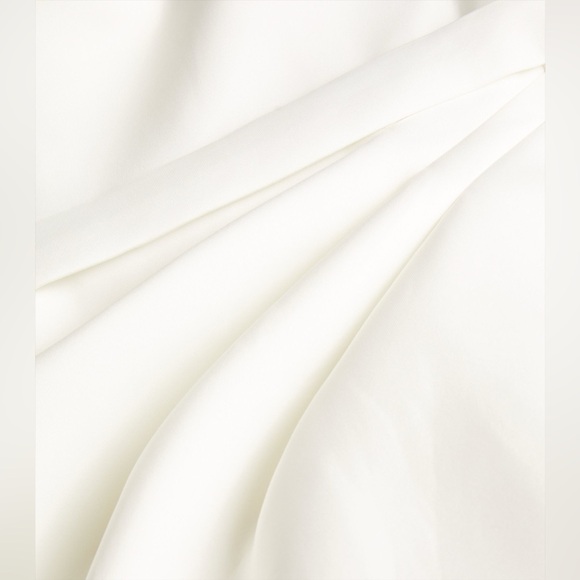 Jovani Women's White One Shoulder Side Pleat Fit Bodice Gown Dress Size 2 - Picture 7 of 8